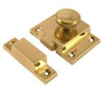 Solid Polished Brass Chest Cabinet Cupboard Catch / Fastener Handle 55mm x 40mm PB580